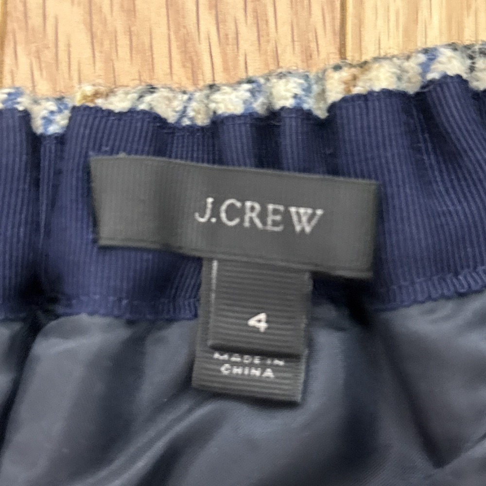 J. Crew‎ Plaid Houndstooth Ruffle Hem Mini Skirt Size 4 - Picture 8 of 8